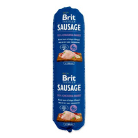 Saláma Brit Sausage kura a králik 800g