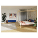 Benlemi Dvojlôžková posteľ BALDEE Zvoľte farbu: Tmavo sivá, Zvoľte rozmer: 180 x 200 cm