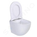 Kielle - Gaia Závesné kompaktné WC s doskou SoftClose, Rimless, biela 30115001
