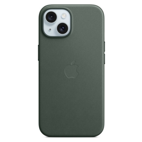 Apple kryt z tkaniny FineWoven s MagSafe na iPhone 15 listovo zelený