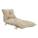 Béžový variabilný futón vhodný do exteriéru Karup Design OUT™ Sit&Sleep Beige