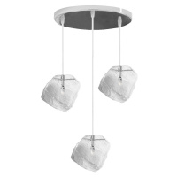 Toolight - Ľadová stropná závesná lampa ICE APP320 v modernom dizajne, 3xG4 20W, chrómová, OSW-0