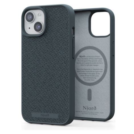 NJORD Fabric MagSafe kryt iPhone 15 tmavo šedý