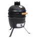 vidaXL 2 v 1 Kamado gril s udiarňou keramika 56 cm čierny