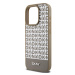 DKNY PU Leather Repeat Pattern Bottom Stripe MagSafe Apple iPhone 13 Pro Max DKHMP13XPSOSPW Brow