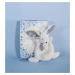 Plyšový zajačik Bunny Happy Glossy Doudou et Compagnie biely 17 cm v darčekovom balení od 0 mes