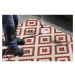 Hnedo-krémový vonkajší koberec NORTHRUGS Malta, 80 x 250 cm