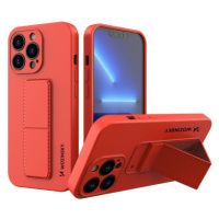 Silikónové puzdro na Apple iPhone 13 Wozinsky Kickstand červené