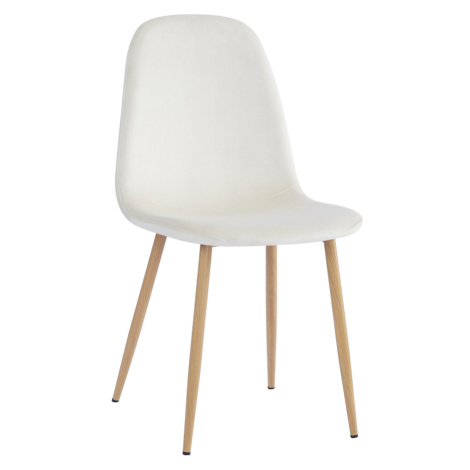 Stolička, béžová Dulux Velvet látka/buk, LEGA NEW Tempo Kondela