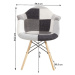 KONDELA Kubis New jedálenská stolička vzor patchwork / buk
