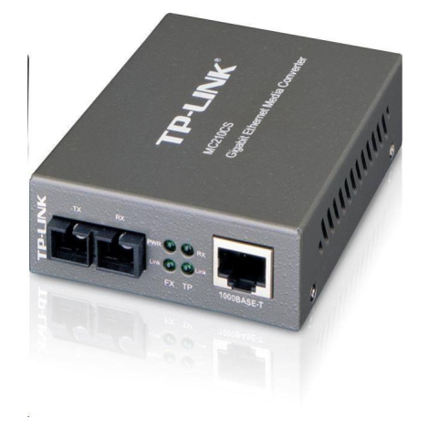TP-Link MC210CS [Gigabitový mediálny konvertor Etherne, pre SM vlákna, 1310 nm, SC konektor s br TP LINK