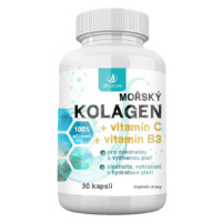 ALLNATURE Morský kolagén + vitamín C + vitamín B3, 30 kapsúl