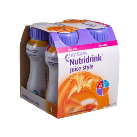 NUTRIDRINK Juice style s pomarančovou príchuťou 4 x 200 ml