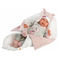Llorens 84460 NEW BORN - realistická bábika bábätko so zvukmi a mäkkým látkovým telom - 44