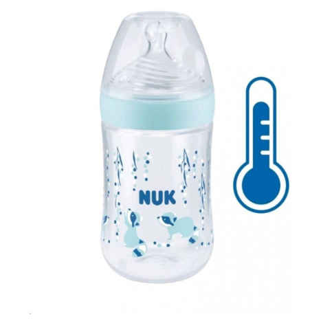 Dojčenská fľaša NUK Nature Sense s kontrolou teploty 260 ml modrá