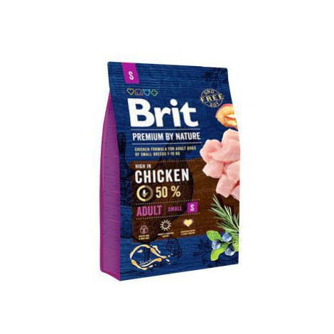Brit Premium Dog by Nature Adult S 3kg zľava