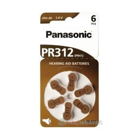 Panasonic baterie do naslouchadel 6ks PR312(PR41)