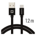Kábel Swissten USB/USB-C 3.0A 1,2 m čierny