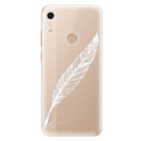 Odolné silikónové puzdro iSaprio - Writing By Feather - white - Huawei Honor 8A