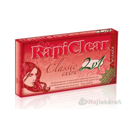 RapiClear Tehotenský test Classic extra 2v1 2ks