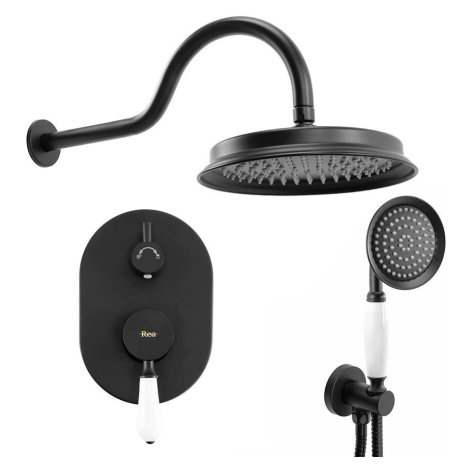 Sprchová súprava podomietková Rea Serra čierna + BOX