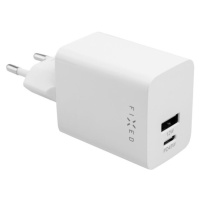 FIXED Mini nabíjačka s USB-C/USB-A, PD, 45W, biela