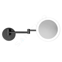 Kielle - Idolio Kozmetické nástenné zrkadlo s LED osvetlením, matná čierna 50324024