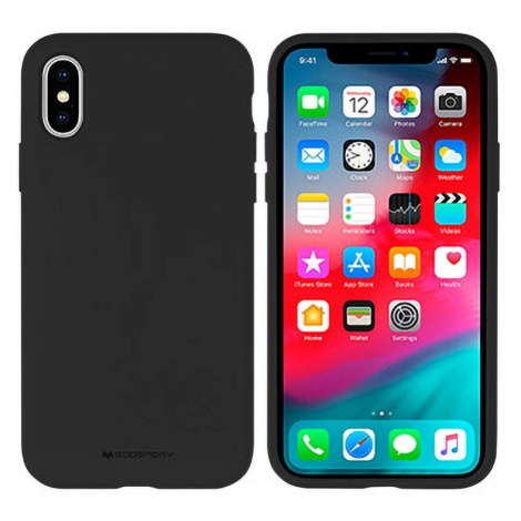 Silikónové puzdro na iPhone 12/12 Pro Mercury Silicone čierne