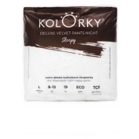 KOLORKY Deluxe Velvet nočné nohavičkové plienky L (8-13 kg) 19 kusov