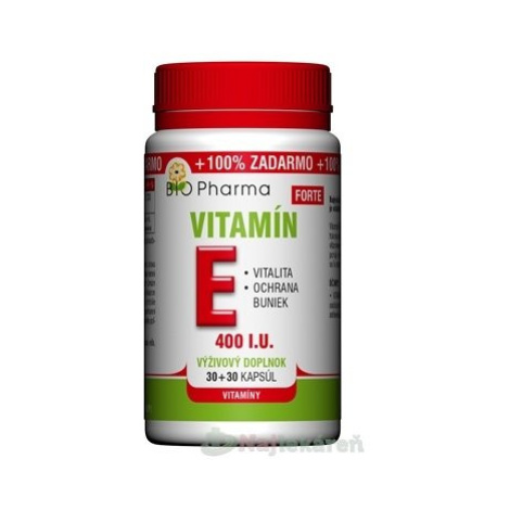 BIO Pharma Vitamín E FORTE 400 I.U 30+30 ks