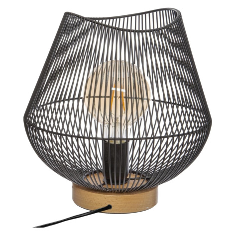Drôtená stolová lampa Jena 28 cm čierna DekorStyle