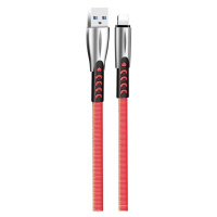 COLORWAY CABLE USB - APPLE LIGHTNING (ZINC ALLOY) 2.4A 1M RED (CW-CBUL010-RD)