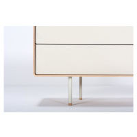 Biely TV stolík z dubového dreva Gazzda Fina, šírka 150 cm