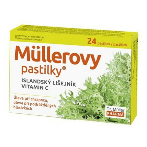 DR. MÜLLER Müllerove pastilky islandský lišajník a vitamín C 24 ks
