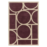 Tmavohnedý vlnený koberec 160x230 cm Metro Plum – Asiatic Carpets