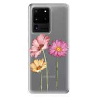 Odolné silikónové puzdro iSaprio - Three Flowers - Samsung Galaxy S20 Ultra