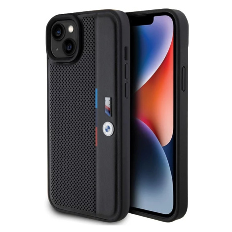 Kryt BMW BMHCP15S23PUPVK iPhone 15  6.1" black hardcase Perforated Tricolor Line (BMHCP15S23PUPV