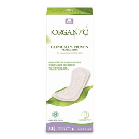 ORGANYC Slipové vložky Light Plus 24 kusov