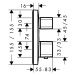 Hansgrohe Ecostat E, termostatická batéria pod omietku s uzatváracím ventilom, chrómová, HAN-157