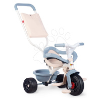 Trojkolka Be Fun Comfort Tricycle Blue Smoby s dvojitou vodiacou tyčou a taškou od 10 mes