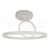 38W LED dizajnové stropné svietidlo biele 500*200MM dvojité okrúhle 4000K 4000lm VT-7907 (