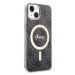 Plastové puzdro Guess na Apple iPhone 15 GUHMP15SH4STK IML 4G MagSafe čierne