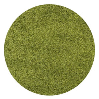Kusový koberec Life Shaggy 1500 green kruh Rozmery kobercov: 80x80 (priemer) kruh