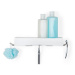 Biela nástenná samodržiaca polička Compactor Clever Flip Shower Shelf