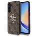 Guess PU 4G Metal Logo Zadný Kryt pre Samsung Galaxy A35 5G Brown