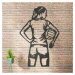 Športový obraz na stenu - Volejbalistka, Antracitovo-šedá