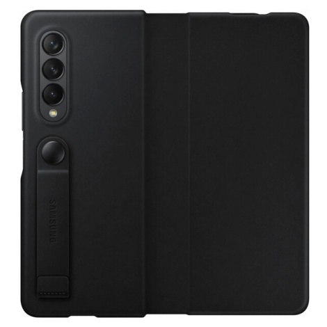 Samsung Leather flip cover Z Fold3 čierny