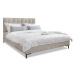 Béžová čalúnená dvojlôžková posteľ s roštom 180x200 cm Eve – Miuform