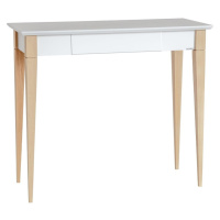 Biely pracovný stôl Ragaba Mimo, dĺžka 85 cm