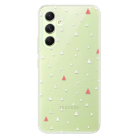 Odolné silikónové puzdro iSaprio - Abstract Triangles 02 - white - Samsung Galaxy A54 5G